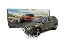 118 Volkswagen Tiguan L 2017 Brown Diecast Miniature Metal Model Car Vehicle Toy