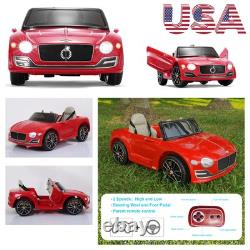 12V 2 Speeds Electric Kids Ride On Car Bentley Style Motorized Vehicles + Remote