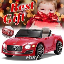 12V 2 Speeds Electric Kids Ride On Car Bentley Style Motorized Vehicles + Remote