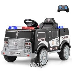 12V Battery Powered Electric Vehicle Ride-On Car with 3 Speeds & Megaphone