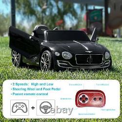 12V Bentley Style Kids Ride On Car Electric Car Toy Vehicle withRemote Black US