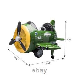 12V Electric Car for Kids Battery Powered Airplane Vehicle with Remote Control