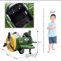 12V Electric Car for Kids Battery Powered Airplane Vehicle with Remote Control
