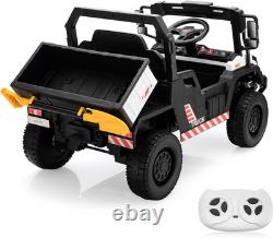 12V Electric Kids Car, Toddlers Ride on Dump Truck Toy with Parent Remote Contro