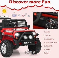 12V Electric Kids Ride on Jeep Car Truck Toys Vehicles with Remote Control Gifts