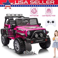 12V Electric Ride On Car Vehicle Toy Kids Truck Jeep with Remote Control USB Pink