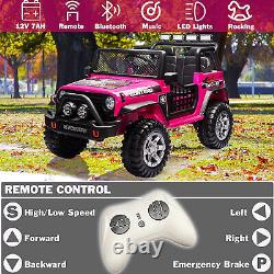 12V Electric Ride On Car Vehicle Toy Kids Truck Jeep with Remote Control USB Pink