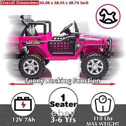 12V Electric Ride On Car Vehicle Toy Kids Truck Jeep with Remote Control USB Pink