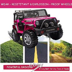 12V Electric Ride On Car Vehicle Toy Kids Truck Jeep with Remote Control USB Pink