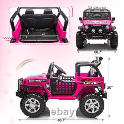 12V Electric Ride On Car Vehicle Toy Kids Truck Jeep with Remote Control USB Pink