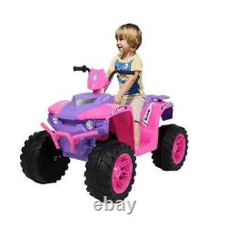 12V Electric Vehicle Dual Drive Bikes for Kids Ride On Car ATV Toy for 3-7 Years