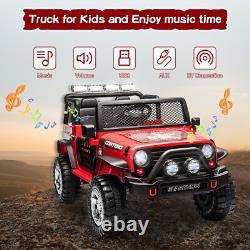 12V Electric Vehicle Kids Ride On Car Toy Truck Jeep 2 Seater with Remote Control