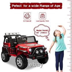 12V Electric Vehicle Kids Ride On Car Toy Truck Jeep 2 Seater with Remote Control