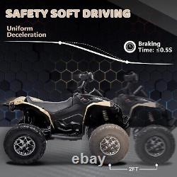 12V Kids ATV Ride on Toy Car Bombardier BRP4 Wheeler Quad Electric Vehicle Khaki