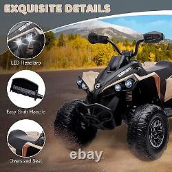 12V Kids ATV Ride on Toy Car Bombardier BRP4 Wheeler Quad Electric Vehicle Khaki
