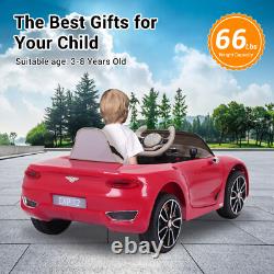 12V Kids Car Power Wheels Ride-on Toy Vehicle with Remote Control & LED Lights