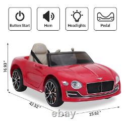 12V Kids Car Power Wheels Ride-on Toy Vehicle with Remote Control & LED Lights