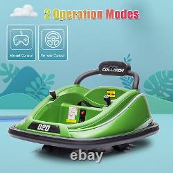 12V Kids Electric Ride On Bumper Car Vehicle/360° Spin/LED Light/Remote Control