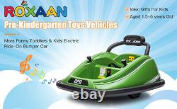 12V Kids Electric Ride On Bumper Car Vehicle/360° Spin/LED Light/Remote Control