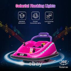 12V Kids Ride On Bumper Car Vehicle 360° Spin Race Toy with Remote Control Gift