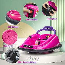 12V Kids Ride On Bumper Car Vehicle 360° Spin Race Toy with Remote Control Gift