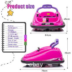 12V Kids Ride On Bumper Car Vehicle 360° Spin Race Toy with Remote Control Gift