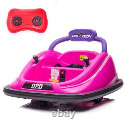 12V Kids Ride On Bumper Car Vehicle 360° Spin Race Toy with Remote Control Gift