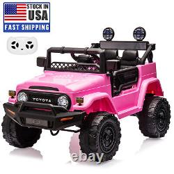 12V Kids Ride On Car 2Seater Electric Vehicle Toy Truck Jeep Remote Control Pink