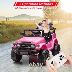 12V Kids Ride On Car 2Seater Electric Vehicle Toy Truck Jeep Remote Control Pink