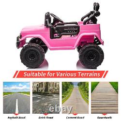 12V Kids Ride On Car 2Seater Electric Vehicle Toy Truck Jeep Remote Control Pink