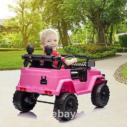 12V Kids Ride On Car 2Seater Electric Vehicle Toy Truck Jeep Remote Control Pink