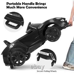 12V Kids Ride On Car 2.4G RC Electric Vehicle with Lights MP3 Openable Doors Black