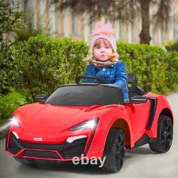 12V Kids Ride On Car 2.4G RC Electric Vehicle with Lights MP3 Openable Doors Red