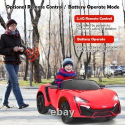 12V Kids Ride On Car 2.4G RC Electric Vehicle with Lights MP3 Openable Doors Red