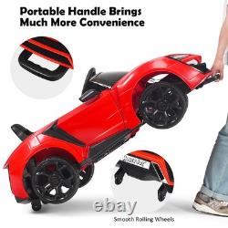 12V Kids Ride On Car 2.4G RC Electric Vehicle with Lights MP3 Openable Doors Red