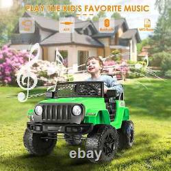 12V Kids Ride On Car 2 Seater Electric Vehicle Toy Truck+Bluetooth MP3 Remote US