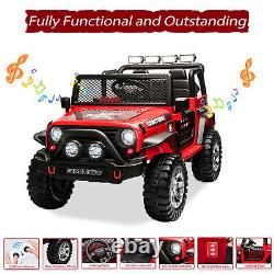 12V Kids Ride On Car 2 Seater Electric Vehicle Toy Truck Jeep withRemote Control