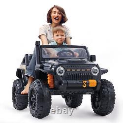 12V Kids Ride On Car 2 Seater Electric Vehicle Toy Truck with Parent Seat, MP3