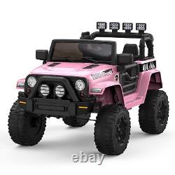12V Kids Ride On Car 2 Seater Electric Vehicle Toy Truck with Remote Control Pink