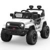 12v Kids Ride On Car 2 Seater Withremote Control Electric Vehicle Toy Truck Jeeps