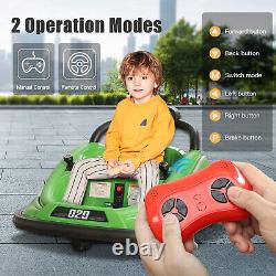 12V Kids Ride On Car Bumper Electric 360° Spin Vehicle Toy Parent Remote Control