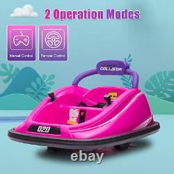 12V Kids Ride On Car Bumper Electric 360° Spin Vehicle Toy Parent Remote Control