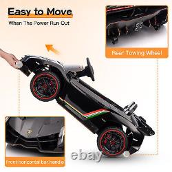 12V Kids Ride On Car Electric Licensed Lamborghini Vehicle Toy with Remote Black