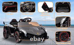 12V Kids Ride On Car Electric Licensed Lamborghini Vehicle Toy with Remote Black