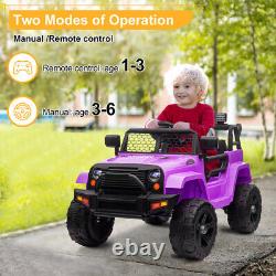 12V Kids Ride On Car Electric Vehicle RC Toy Truck Jeep MP3, LED lights and horn