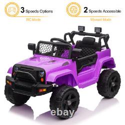 12V Kids Ride On Car Electric Vehicle RC Toy Truck Jeep MP3, LED lights and horn