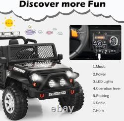 12V Kids Ride On Car Electric Vehicle Toy Truck Jeep 2-Seater withRemote Control