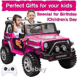 12V Kids Ride On Car Electric Vehicle Toy Truck Jeep withRemote Control 2 Seater