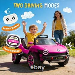 12V Kids Ride On Car Licensed Volkswagen Beetle Electric Vehicle Toy with Remote