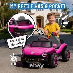 12V Kids Ride On Car Licensed Volkswagen Beetle Electric Vehicle Toy with Remote